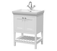 Dezine Colorado 600mm Pure White 1 Tap Hole Floorstanding Vanity Unit