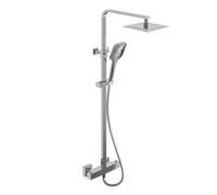 Dezine Cubo Pro Exposed Square Shower Kit, Chrome