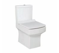 Dezine Eamont Open Backed Close Coupled Toilet With Wrapover Soft Close Seat