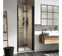 Dezine Elite Black 760mm Frameless 8mm Bi-Fold Shower Door