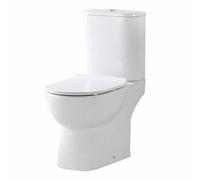Dezine Lowther Rimless Open Back Close Coupled Toilet With Nith Soft Close Seat