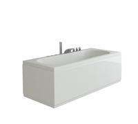 Dezire Acubase Waterproof End Bath Panel Gloss White 70cm Fully Waterproof PVC Foam Bathroom Panel with Adjustable Height, Plinth and L Brackets, White