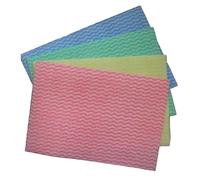 Dezpo | J Cloths Style Assorted Coloured All Purpose Disposable Cleaning Cloths - 6 Packs of 10 (60 Cloths Total) - Soft and Absorbent for Kitchen, Bathroom, and Window Surfaces