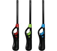 Dezpo Lighters & Fire Starters (Pack Of 3) - BBQ Lighter for Outdoor Camping - Refillable Safety Gas Lighter for Homes, Kitchens, Outdoors - Fire Lighter Accessories