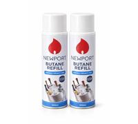 Dezpo Newport Gas For Lighters 300ml Compatible with All Lighters BBQ, Candle, Camping, Gas, Kitchen, Cooking Lighter - Pack of 2 x 300ml