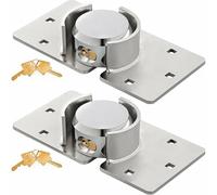 DEZYN - 2X Garage Door Defender- 73MM Silver Van Deadlock Kit- Garage Security- Shed Locks Heavy Duty- Van Deadlocks- Garage Door Security- High Security Padlocks