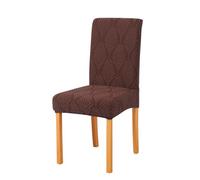 DEZYPZAM Dining Room Chair Covers, Stretch Chair Covers for Dining Chairs, Washable Removable Chairs Protectors Covers for Home Kitchen Party (Coffee,Set of 4)
