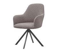 DEZYPZAM Stretch Curved Back Chair Covers with Armrest, Stretch Curved Back Armchairs Slipcovers, Protector for Dining Room, Office and Kitchen (Khaki,4 Pieces)