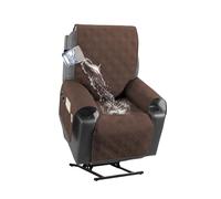 DEZYPZAM Waterproof Recliner Chair Cover, Non-Slip Recliner Armchairs Covers, Washable Recliners Sofa Slipcover, 1 Seats Armchair Protectors for Kids, Dogs, Pets (Brown)