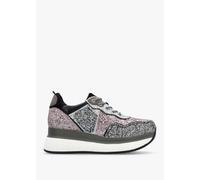 DF By DANIEL Carlina Multicoloured Glitter Flatform Trainers Size: 37,