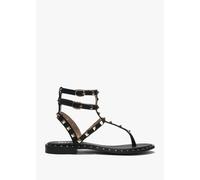 DF By DANIEL Cube Black Square Studded Gladiator Sandals Size: 38, Col