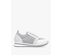 DF By DANIEL Dreya Knitted Grey Metallic Trainers Size: 36, Colour: Gr