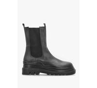 DF By DANIEL Wavy Black Tall Chelsea Boots Size: 40, Colour: Bke