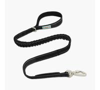 DF Co. Bungee Dog Leash | Strain Free & Shock Resistant for Control | Neoprene Padded Handle, Heavy-Duty Carabiner Clip, and D-Ring | Black, Size Regular