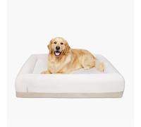 DF Co. Dog Orthopedic Memory Foam Bed | Helps Arthritis & Joint Pain | Lavender Infused, Waterproof Exterior, Machine Washable Cover, Anti-Slip Base | Beige, Size L