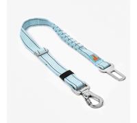 DF Co. Dog Seat Belt | Safe and Comfortable Dog Transportation | Adjustable Length, Anti-Shock Bungee, Universal Heavy Duty Clips | Sky Blue
