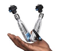 DF DIGITALFOTO 11" Magic Arm with F22 Quick Release, Elegant Strength Magic Arm with 1/4" 3/8" Thread Screw 360° Ball Heads for Monitor,Flash,Light,Camera Cage,Max Load Capacity 5kg (Glacier Silver)