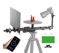 DF DIGITALFOTO Motorized 360 Photo Booth, 2nd Generation Photography Turntable Mounting on Tripod, App-Controlled Rotation Platform for Jewelry/Perfume Photography, Bullet-Time, V360EVO