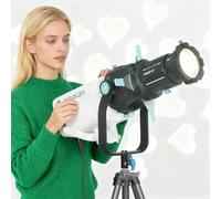 DF DIGITALFOTO Optical Snoot Bowens Mount Gobo Projector, Projection Attachment for Photography Spotlight, Compatible with Aputure Amaran 100X/D,200D/X,150/300C, Aputure Storm 400X, Godox SL60