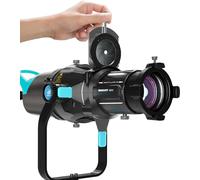 DF DIGITALFOTO Optical Snoot Bowens Mount Gobo Projector with Iris, Projection Attachment for Photography Spotlight, Compatible with Aputure Amaran 100X/D,200D/X,150/300C, Aputure Storm 400X