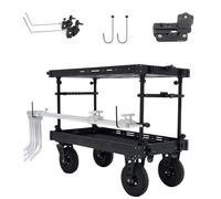 DF DIGITALFOTO Video Production Camera Cart for Filmmaker/Studio, 300kg Payload,Including L-Holders, U-Hooks, Professional Workstation Outdoors for Storing/Moving Equipments Safely, TITAN Plus