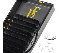DF touchjoy Eyelash Extension Easy Fan Volume Lash Extensions 0.05 CC Curl 14mm Lash Trays Super Soft Rapid Blooming Self Fanning Cashmere Dream Flower Lashes Extension Supplies