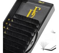 DF touchjoy Eyelash Extension Easy Fan Volume Lash Extensions 0.07 D Curl 8-15mm Mixed Lash Trays Super Soft Rapid Blooming Self Fanning Cashmere Dream Flower Lashes Extension Supplies