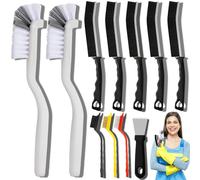 Dfacio 11Pcs Crevice Cleaning Brush Set, Hard Bristle Cleaning Supplies for Kitchen, Bathroom, Corner, Grout, Sink, Cup, Teapot, Bottle, Blender