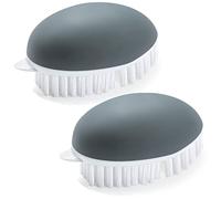 Dfacio 2Pack Vegetable Brush, Non-Slip Grip Potato Scrubber Veggie Brush with Flexible and Hard Bristles, Vegetable Brush Scrubber for Food, Corn Silk and Carrots, with Dots Remover