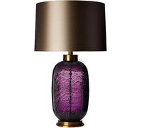 DFAEEKIYO Desk Lamp Bubble Texture Glazed Table Lamps Bedroom Bedside Luxury Hotel Living Room Lobby Post-Modern Lighting(Purple,58cm)
