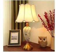 DFAEEKIYO Desk Lamp Ceramic Table Lamps Simple Bedroom Light Luxury Bedside Chinese Style Living Room Corner for Home Office