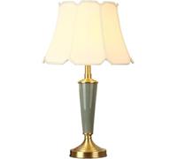 DFAEEKIYO Table Lamp Modern Lamps Ceramics Bedside Fabric Lampshade Simplicity Ice Cracks Nightstand Cafe Restaurant Nightlight(A)