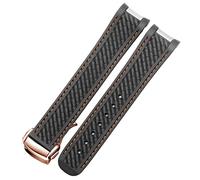 DFAMIN For Omega Seamaster 300 AT150 Aqua Terra Ultra Light 8900 Series 20mm Silica Gel Watchband(Black Green)