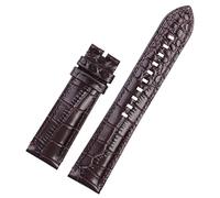 DFAMIN Genuine Leather Bracelet Is Suitable For Armani AR2447/1981/1973/60028 Watchband With Waterproof Gang Shout Male 22mm(Brown No buckle,20mm)
