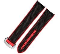 DFAMIN Silicone Nylon Rubber Watch Strap For Omega Seahorse 300 Quarter Orange Ocean Universe 600 Black grey 20mm 22mm Watch Band(Celestial Teal,20mm)
