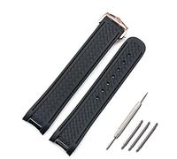 DFAMIN Silicone strap 20mm watch accessories for Omega hippocampus 300 AT150 8900meters marine rubber butterfly buckle watch band(Style C4)