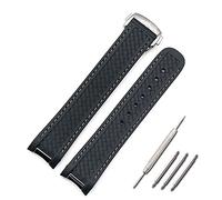 DFAMIN Silicone strap 20mm watch accessories for Omega hippocampus 300 AT150 8900meters marine rubber butterfly buckle watch band(Style A3)