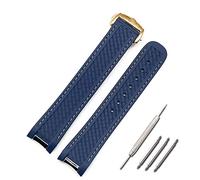 DFAMIN Silicone strap 20mm watch accessories for Omega hippocampus 300 AT150 8900meters marine rubber butterfly buckle watch band(Style D2)