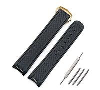 DFAMIN Silicone strap 20mm watch accessories for Omega hippocampus 300 AT150 8900meters marine rubber butterfly buckle watch band(Style C2)