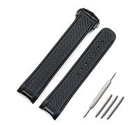 DFAMIN Silicone strap 20mm watch accessories for Omega hippocampus 300 AT150 8900meters marine rubber butterfly buckle watch band(Style C1)