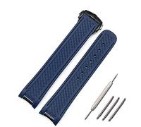 DFAMIN Silicone strap 20mm watch accessories for Omega hippocampus 300 AT150 8900meters marine rubber butterfly buckle watch band(Style E1)