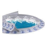 DFANCE Bathroom Shower Water Dam Barrier Water Stopper Strip with Suction Cup,Shower Door Bottom Seal Water retaining Strip,Moveable Bendable Waterproof Flood Barrier,110cm/43in