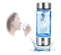 DFANCE Hydrogen Water Maker Machine Portable Hydrogen Water Bottle Generator with New PEM SPE Technology,Rechargeable Glass Hydrogen Water Machine Ionizer Health Cup for Home Travel(420ML)