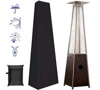DFANCE Pyramid Patio Heater Cover Outdoor 87 Inch Heavy Duty Waterproof & Dustproof Outdoor Garden Heater Cover Wind Resistant Anti UV Outdoor Heaters Cover for Standing Heater,Black,221x53x61cm