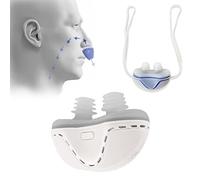 DFANCE Silicone Anti-snoring Device,Mini CPAP Anti Snoring Electronic Device,Sleep Apnea Stop Snore Aid Stopper USB Household Unisex Portable for Sleep,Snoring Solution,SJASD White