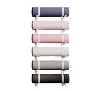DFANCE Yoga Mat Storage Rack, Wall Mounted Yoga Mat Holder,Large Capacity Storage Shelf,Multi-layer Storage,Home Hanging Storage Racks,Suitable for Home Yoga Studio Gym School(Color:White)