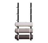 DFANCE Yoga Mat Storage Rack, Wall Mounted Yoga Mat Holder,Large Capacity Storage Shelf,Multi-layer Storage,Home Hanging Storage Racks,Suitable for Home Yoga Studio Gym School(Color:Black)