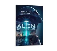 DFBDJASD Alien Earth Battlefield Movie Poster Poster Decorative Painting Canvas Wall Posters And Art Picture Print Modern Family Bedroom Decor Posters 20x30inch(50x75cm)