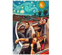 DFBFMO Frida Kahlo Print On Canvas Wall Art Poster Van Gogh Canvas Print Painting Home Decor SalvadorDalí Picture Funny Artwork For Living Room Bedroom Wall Decor Frameless,50 x 70 cm