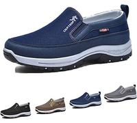 Dfcdcoo Breathable Orthopedic Travel Plimsolls, Breathable Orthopedic Travel Plimsolls Cna Trop, Men's Arch Support Slip-on Canvas Loafers (Blue,40)